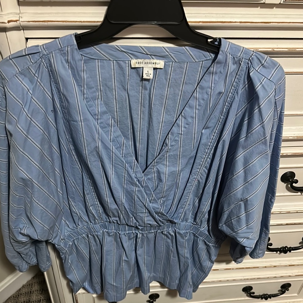 Blue Striped Top by Who What Wear